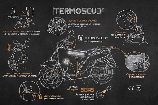 Universele Scooter Voetenzak - Scooter Deksel - Bescherming tegen Kou - Gepatenteerd S.G.A.S. Systeem - Universele Pasvorm - Zwart van Universele — afbeelding 5