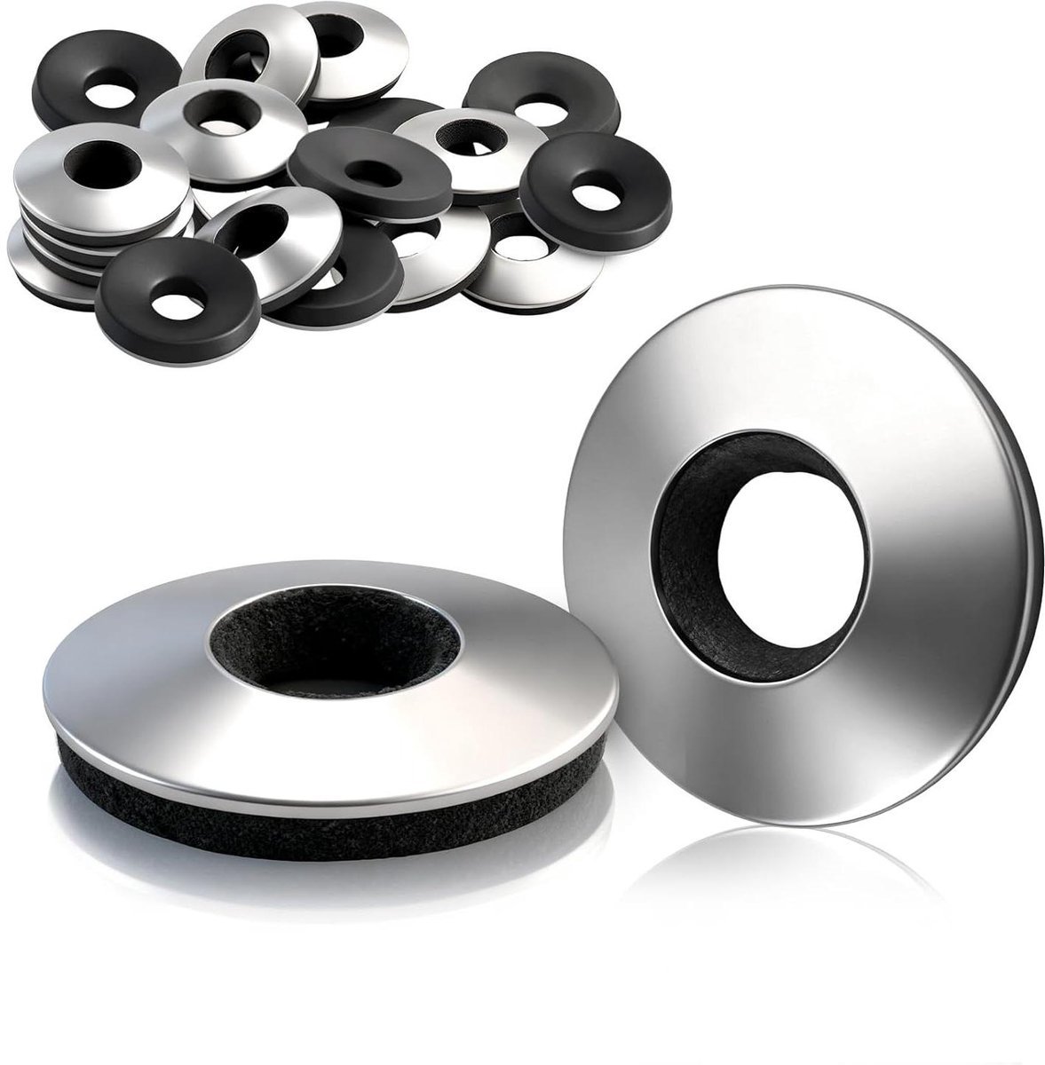EPDM Afdichtringen - Sluitringen Neopreen - Lekkage Voorkomen - Roestvrij Staal EPDM - M8 x 22 mm - Zwart