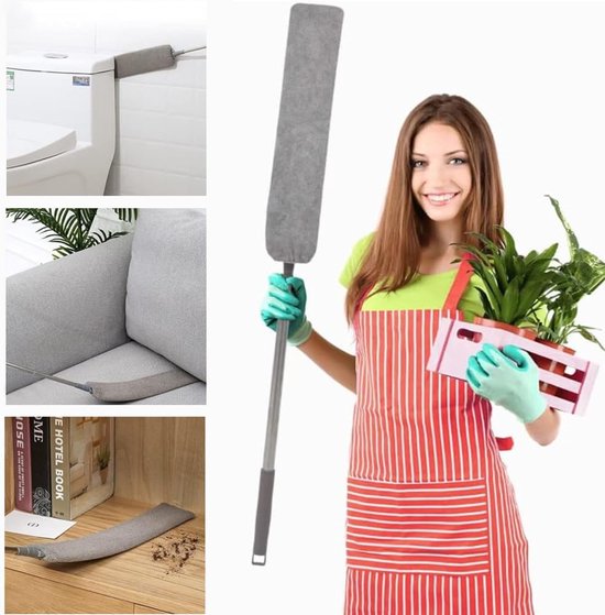 Stoffer Verlengbaar - Plumeau Telescoop - Huis Reinigen - Flexibele Kop - 250 cm - Grijs — afbeelding 5