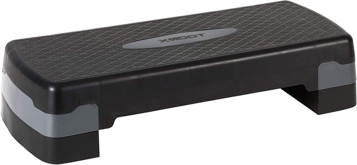 Training Stepper - Fitness Step - Cardio Training - 3-Way Height Adjustable - 78 x 28 cm - Black