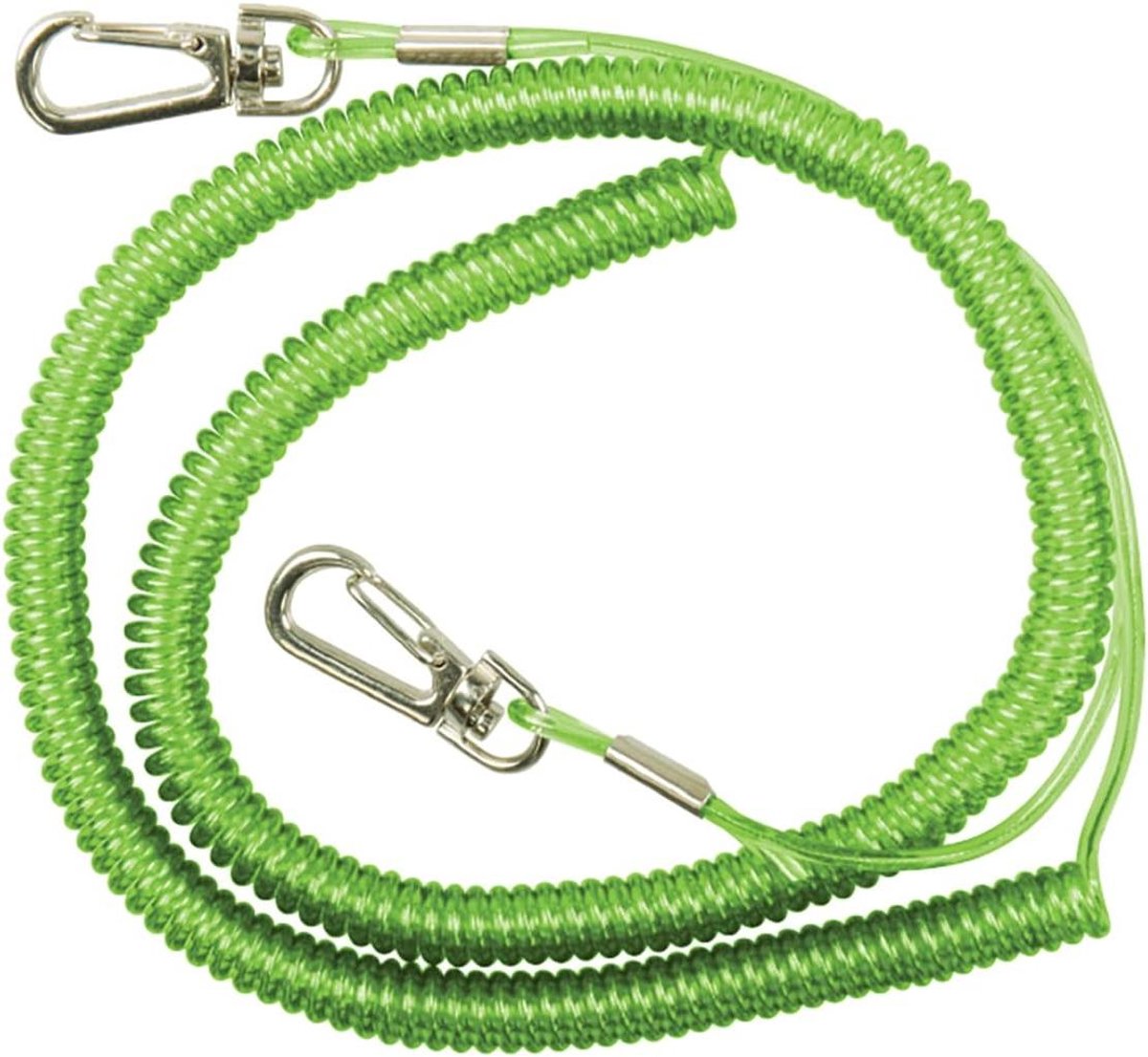 Veiligheidslijn - Hengelsnoer Lanyard - Hengel Beveiligen - Met Snap Lock Clips - 90-250 cm - Roestvrij staal