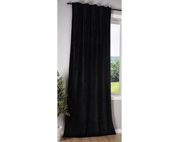 Verduisterend Gordijn - Gordijnstof Raambekleding - Slaapkamer Inrichten - Geluiddempend Warmte-isolerend - 235 x 135 cm - Zwart