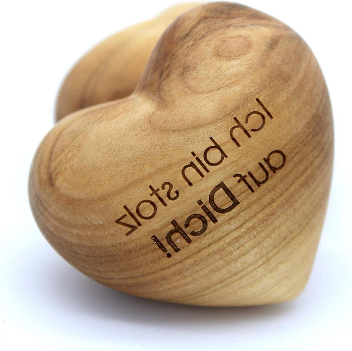 Houten Hart Vleier - Handvleier Fruithout - Gevoelens Uiten - Uniek Nerfpatroon - 65 x 55 cm - Niet Van Toepassing