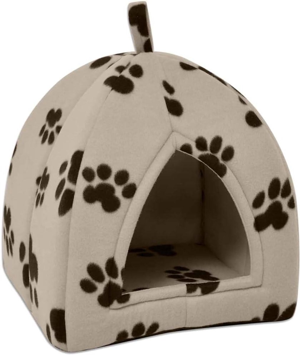 Kattenmand - Huisdierenmand Hondenkussen - Ontspannen Slapen - Zacht Polyestermateriaal - 40 x 40 x 45 cm - Beige
