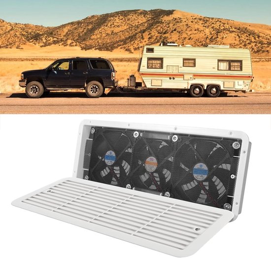 RV Koelkast Ventilator - Camper Ventilatie - Efficiënte Koeling - Beschermend Mesh - 479 x 189 mm - Wit — afbeelding 5