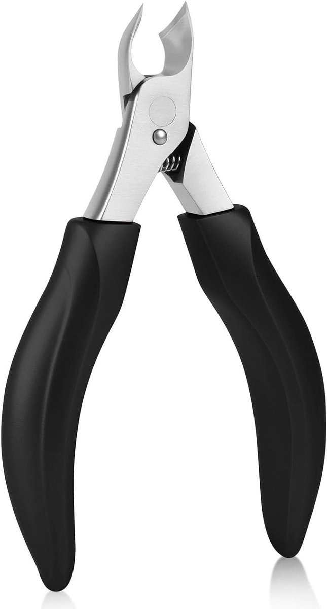 Teennagelknipper Dikke Nagels - Nagelschaar Senioren - Nagelverzorging Thuis - Extra Brede Kaken - 13.6 x 10.5 cm - Zwart