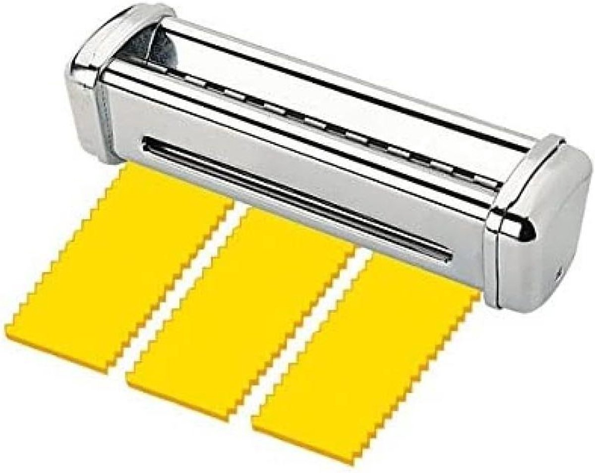 Lasagne Snijder - Pastamaker - Verse Pasta Maken - Gemaakt in Italië - 10x10x36 cm - Zilver