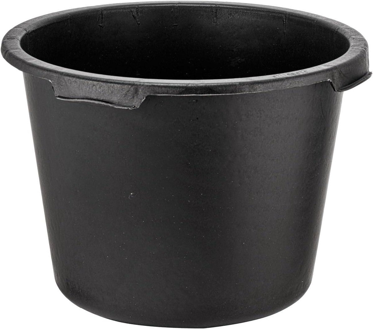 Mortelbakken Rond - Bouwemmer Plantenbak - Tuin en bouw - Gemaakt van gerecycled materiaal - 40 liter inhoud - Zwart