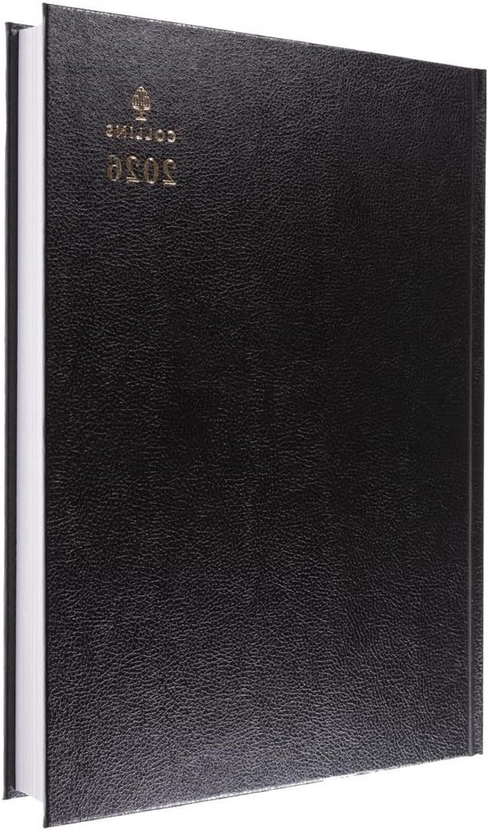 Desk Planner - Jaarplanner Dagboek - Afspraken Plannen - Twee Paginas Per Dag - A4 Formaat - Zwart