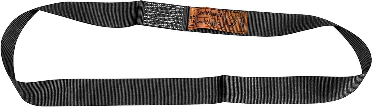 Wegwerpbare Hijsband Polyester 750 kg Werkbelasting Lengte 0.75 m Zwart