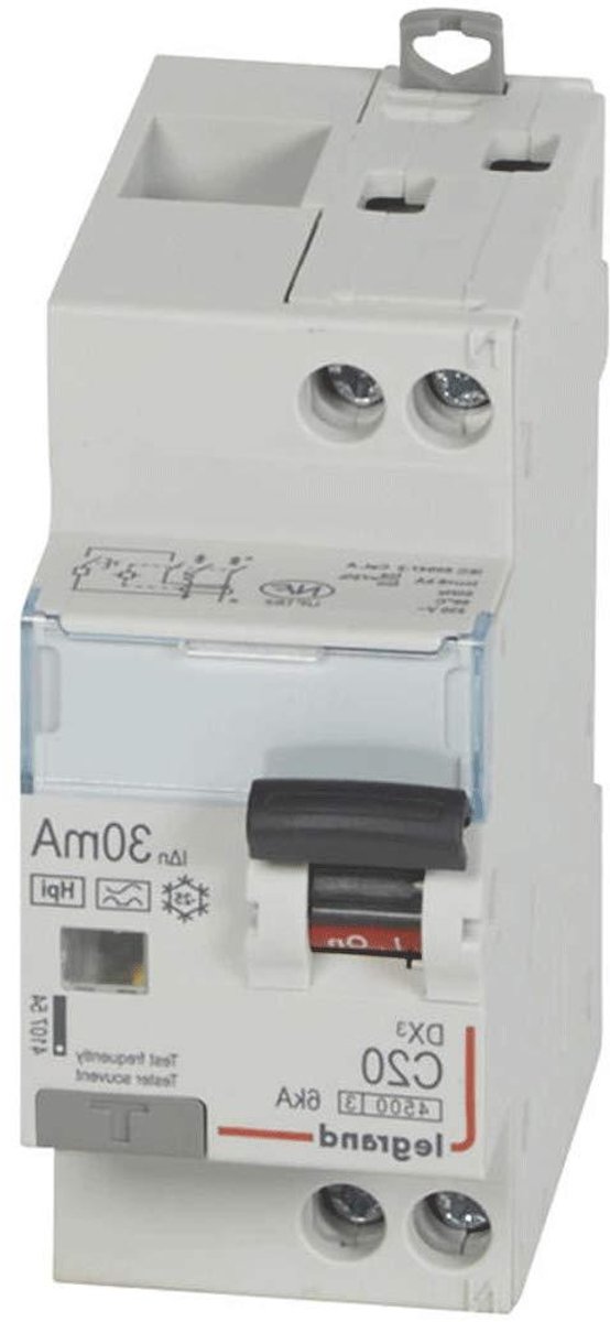 Aardstroomonderbreker - Stroomonderbreker Zekering - Elektrische Beveiliging - Type F Versterkte Immuniteit - 2 Modules - Wit