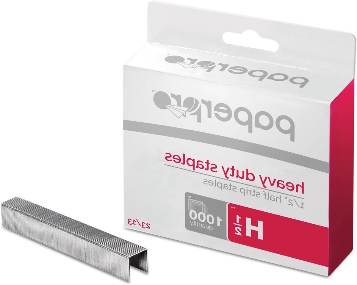 Nietjes 23/13 - Kantoor nietjes - Papierwerk organiseren - Wigvormige punt - 1000 stuks - Zilver