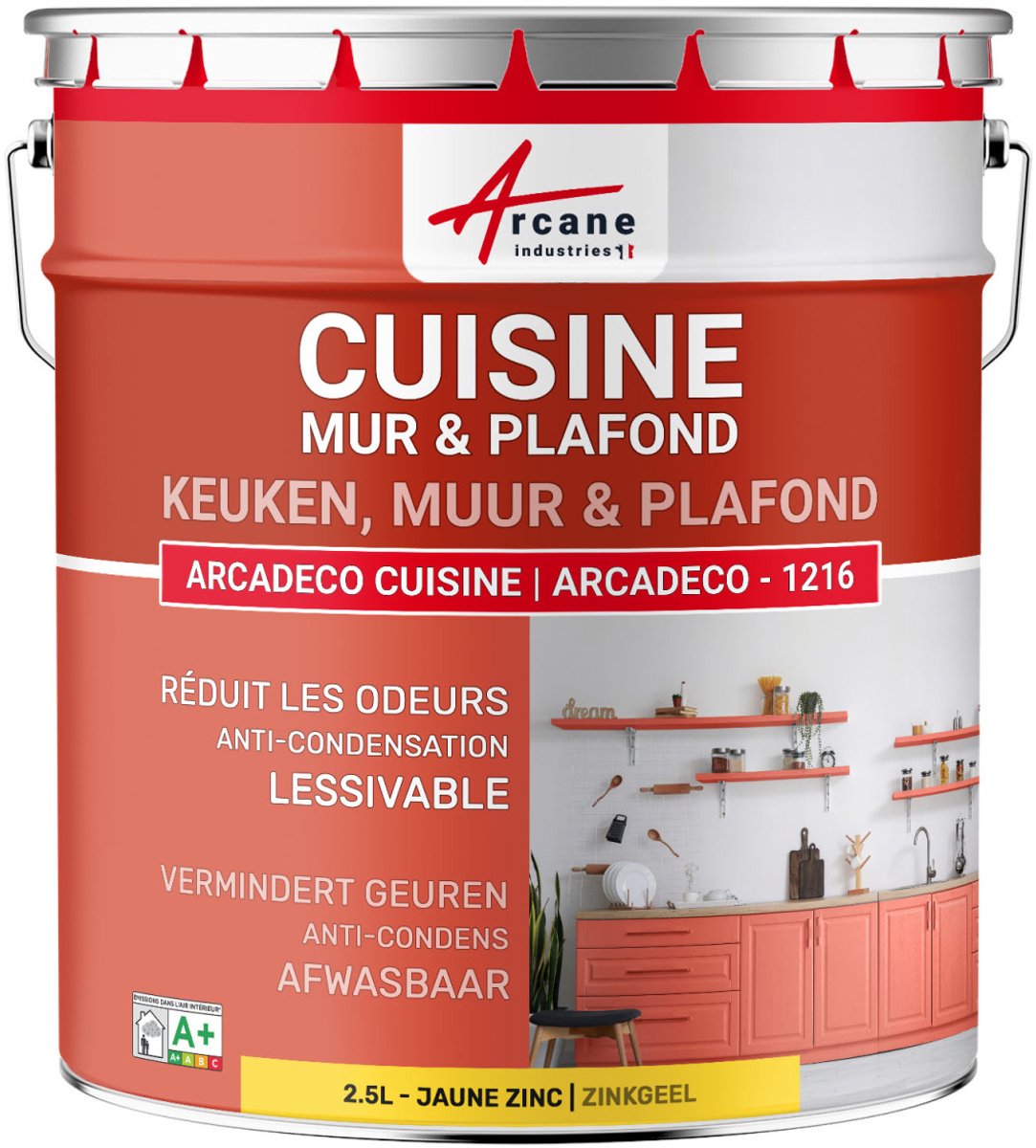 Wasbare keukenverf, muur en plafond: ARCADECO - 1216