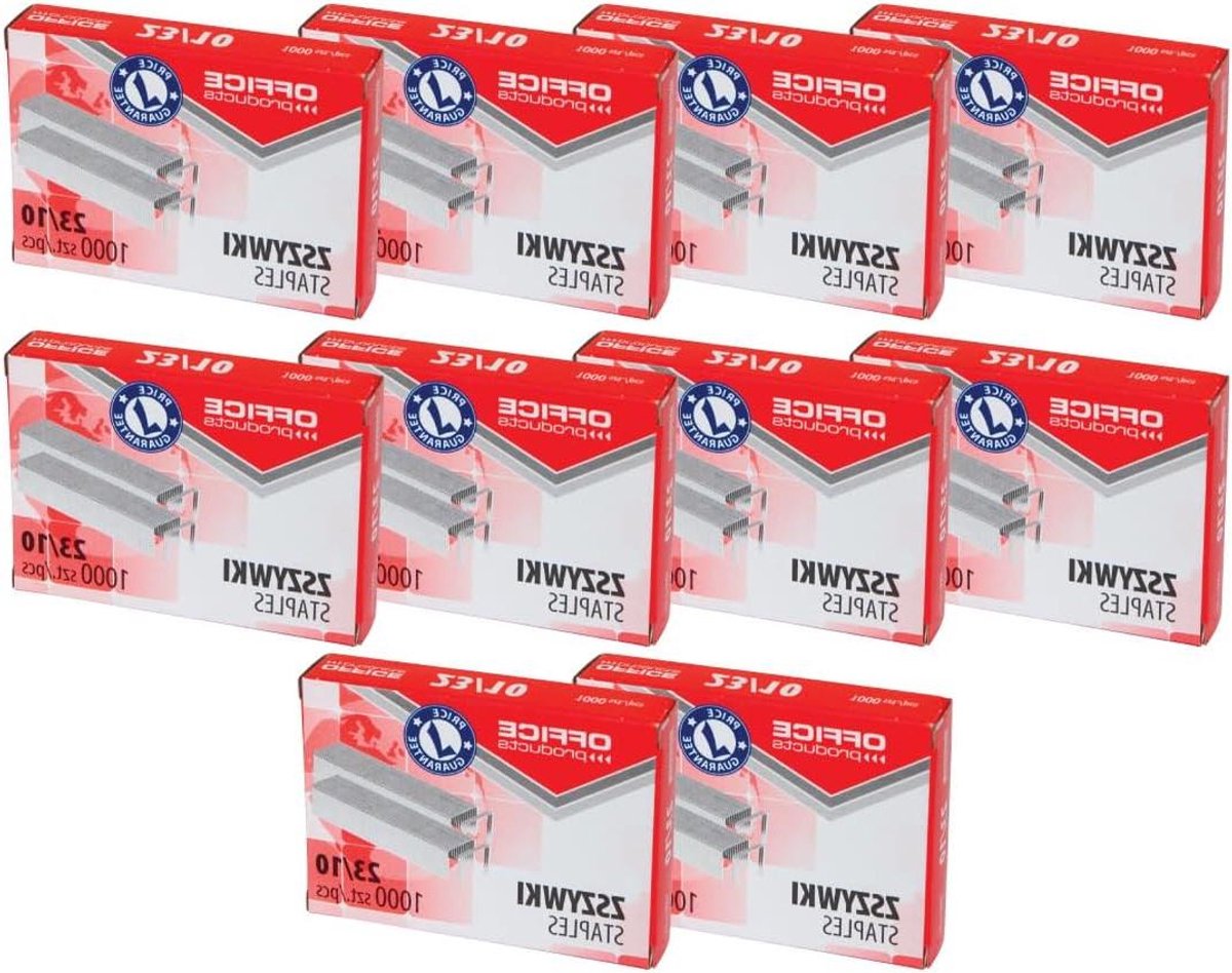 Grote Set nietjes 23/10 Zilver - 10.000 Stuks voor nietmachine, ideaal voor papier tot 70 Vel