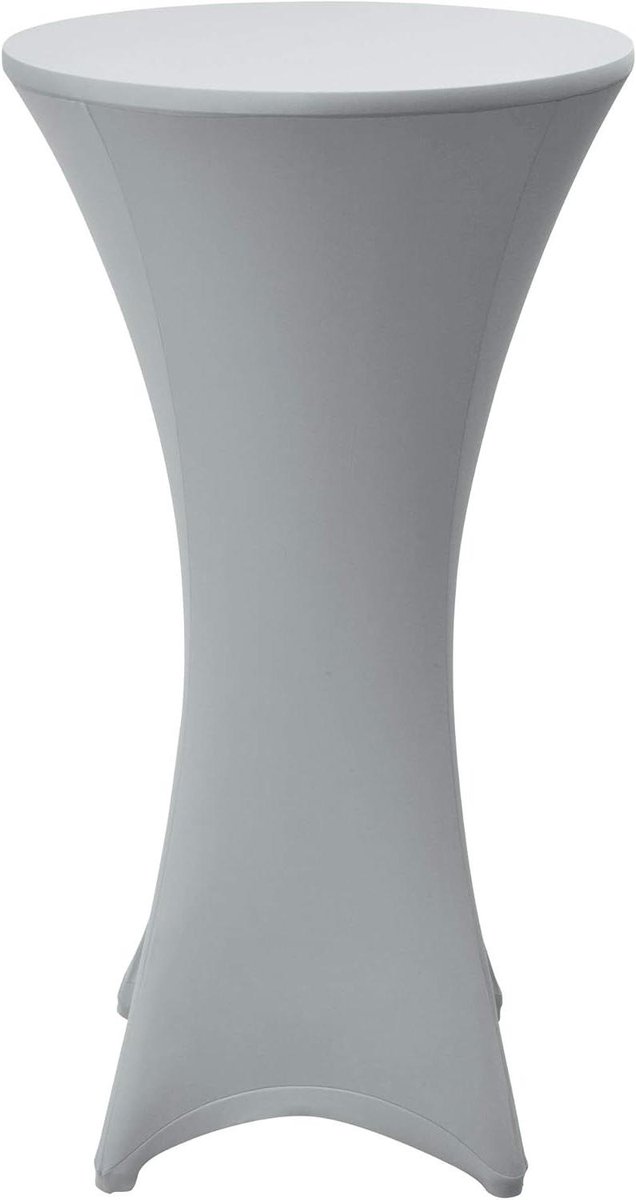 Statafelhoes - Bistro Tafelkleed - Feestelijke Decoratie - Sterke Pasvorm - 80-85 cm - Zilver Grijs