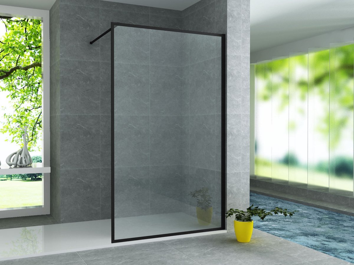 ZIMMER Inloopdouche PRISMA 100x200 cm – 8 mm Veiligheidsglas Helder Glas met Kader – Anti-kalk – Douchewand