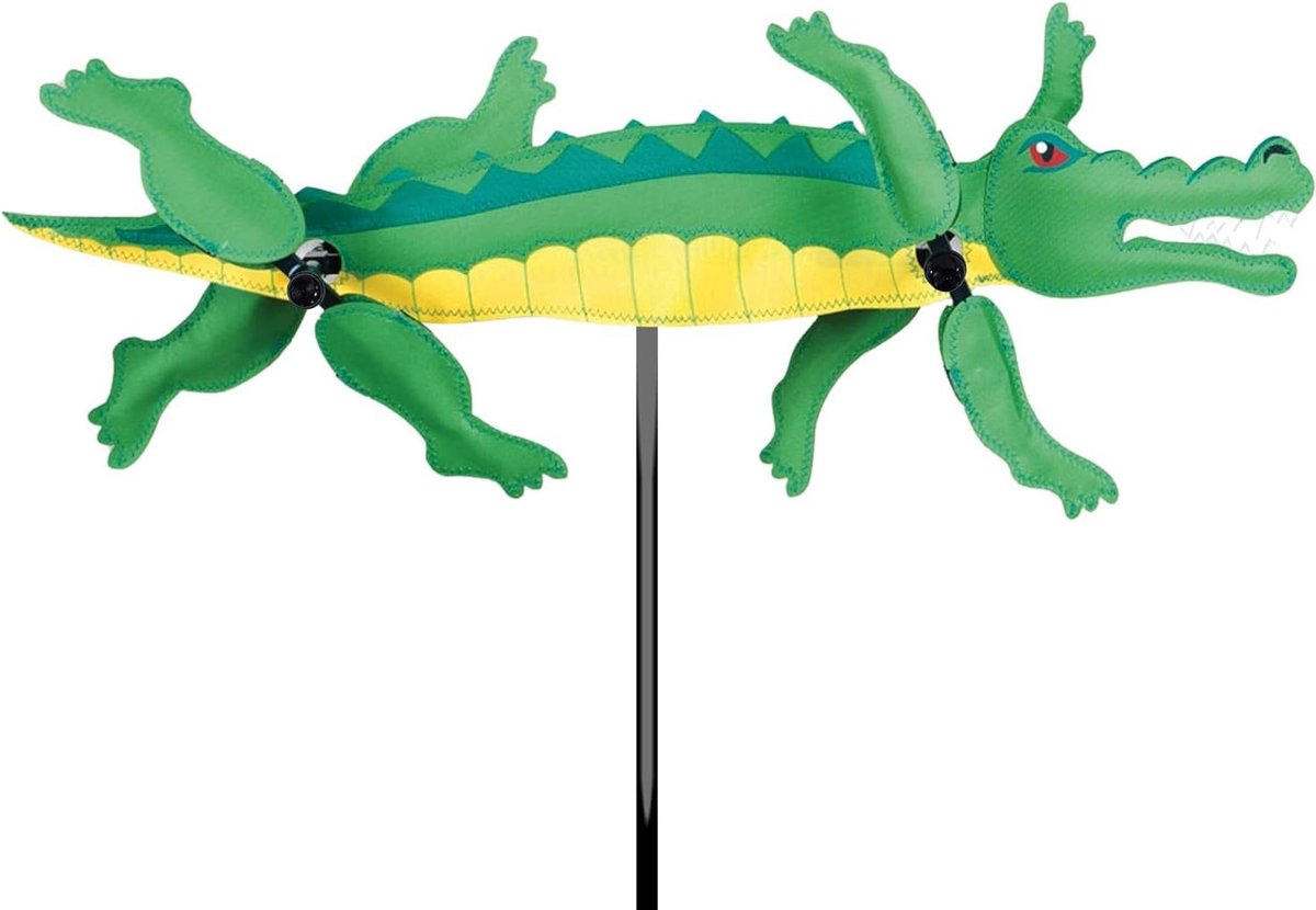Windspinner Tuin - Windmolen Gazon - Decoratie Buiten - UV-Bestendige Stof - 21 inch - Alligator