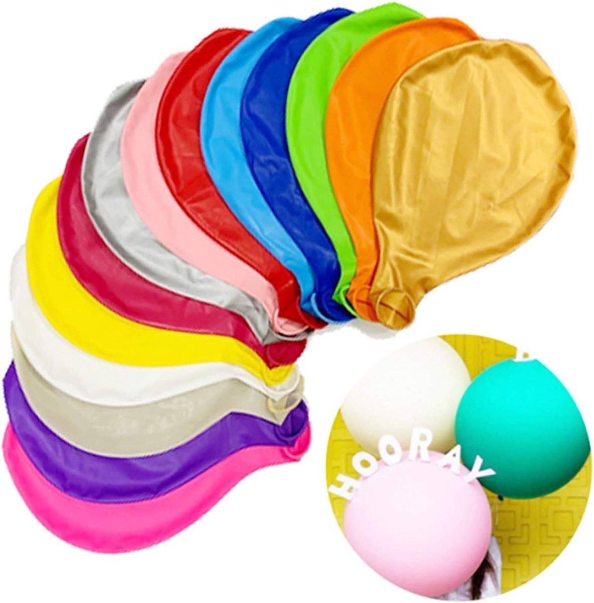 Ballonnen, 91 cm grote ballonnen, enorme opblaasbare ballonnen, verjaardagsballonnen voor verjaardag, doop, bruiloft, feest, carnaval, feesten