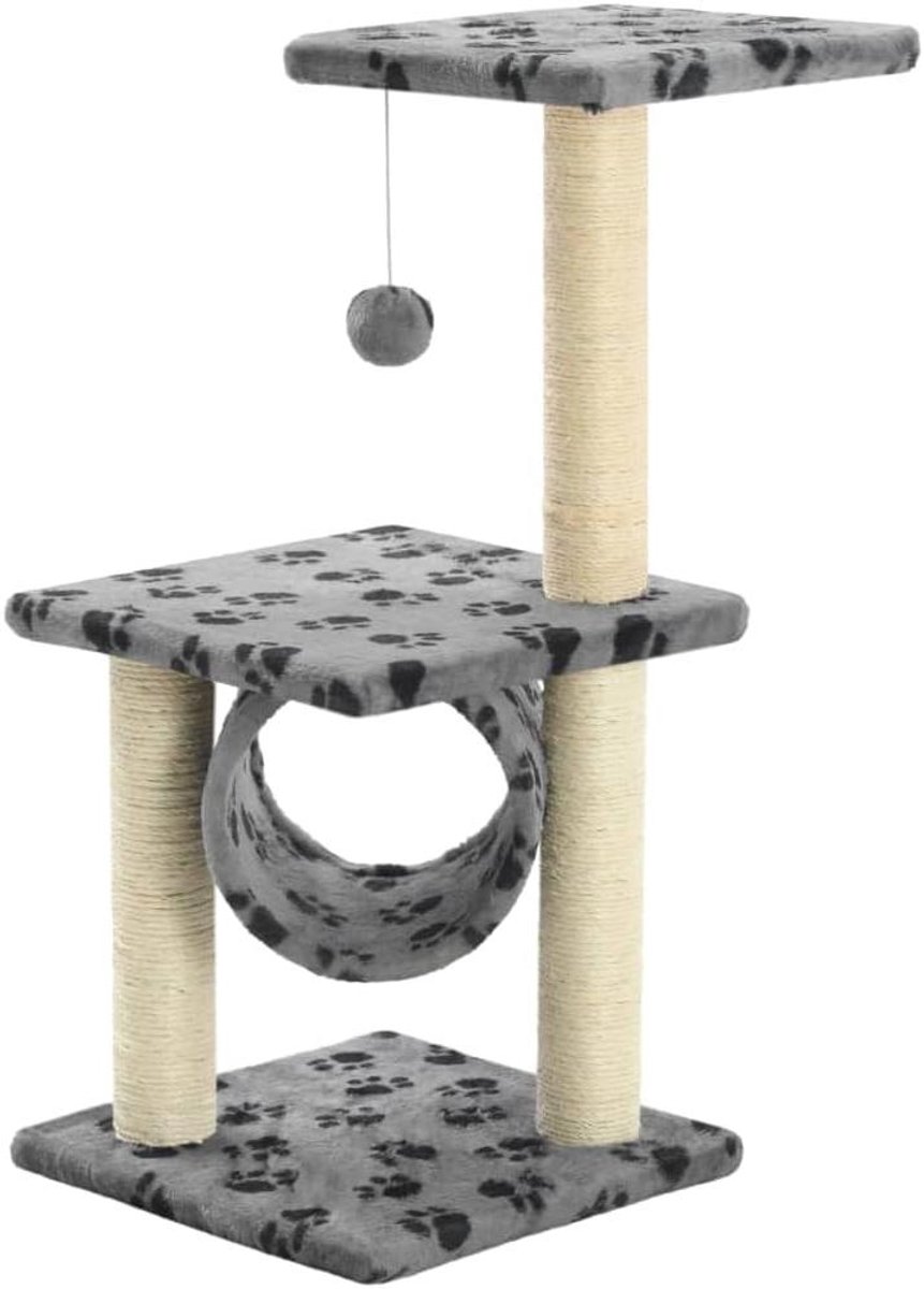 Kattenkrabpaal - Krabmeubel Kat - Katten Vermaken - Stevig Onderstel - 65 cm - Grijs