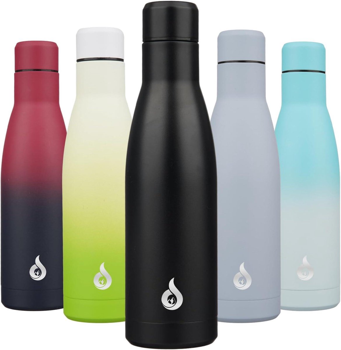 Geïsoleerde Waterfles - Thermosfles RVS - Hydratatie Onderweg - Dubbelwandige Isolatie - 500 ml - Zwart