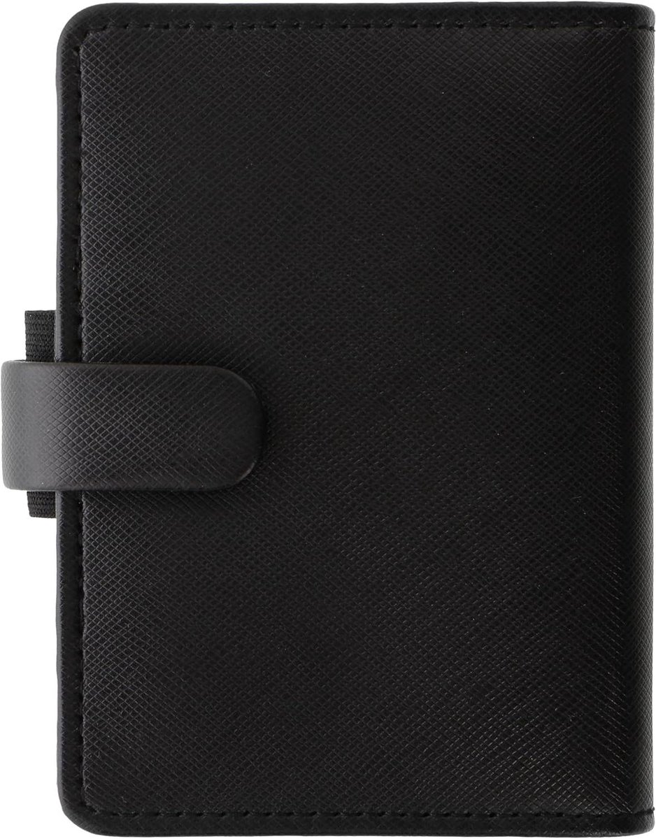 Mini Organizer - Agenda Planner - Dagelijkse Planning - Verborgen Drukknoopsluiting - 67 x 105 mm - Zwart