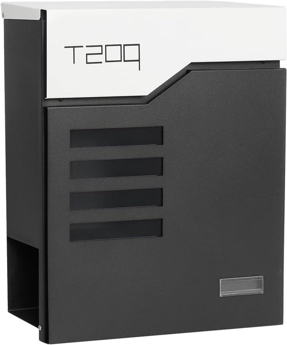 Wandmontage Brievenbus - Brievenbus met slot - Post Ontvangen - Groot Formaat - 36.6 x 32.8 x 9.9 cm - Wit