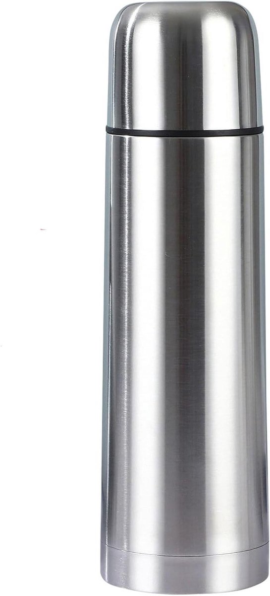 Geïsoleerde Fles - Thermosfles Mok - Dranken Warm Houden - Dubbelwandige Isolatie - 1000 ml - Zilver