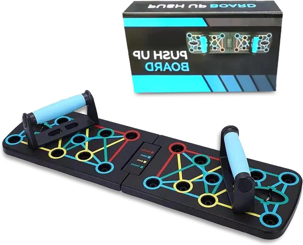 Push Up Board - Fitness Board Trainingsbord - Thuis Trainen - Meer dan 15 Variaties - 300 lbs Gewicht - Meerkleurig