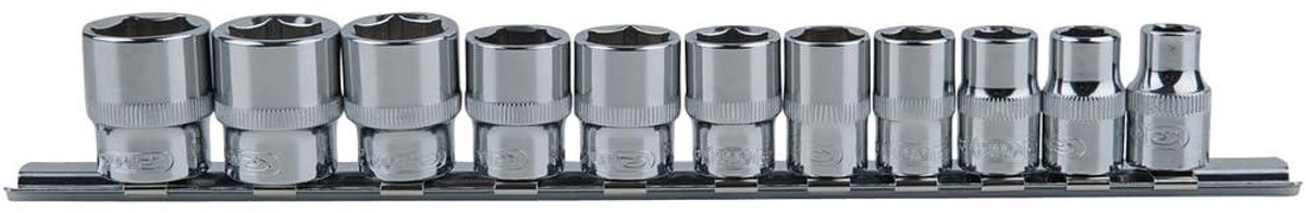 Dopsleutelset Metrisch - Dopjes Set - Reparaties Uitvoeren - FlankTraction Profiel - 11-dlg 8-19mm - Chroom
