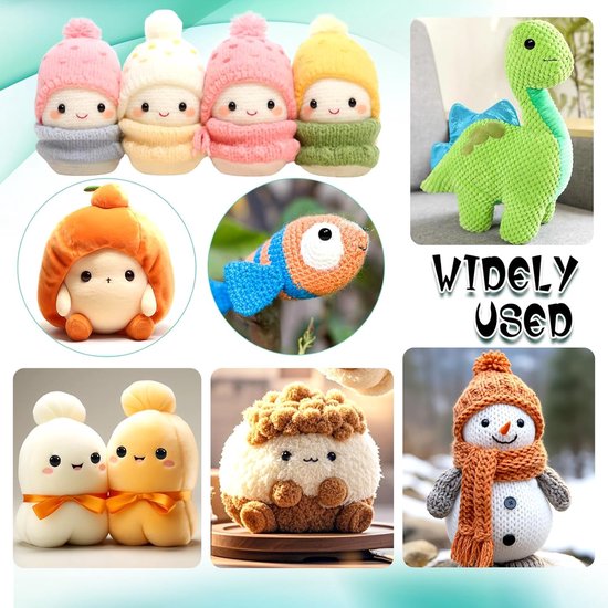 Ogen met ringen 5 mm plastic haaknaalden voor amigurumis poppen maken doe-het-zelf ambachtelijke pluche dieren — afbeelding 5