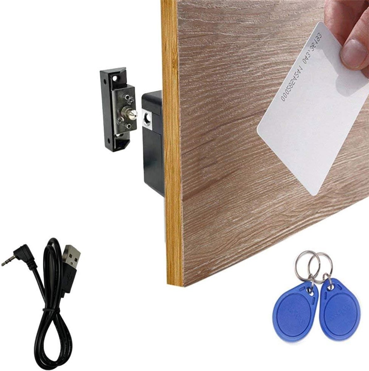 Elektronisch Kastslot - Verborgen Deurslot - Lades Beveiligen - RFID Ontgrendeling - 1 Pack - Zwart