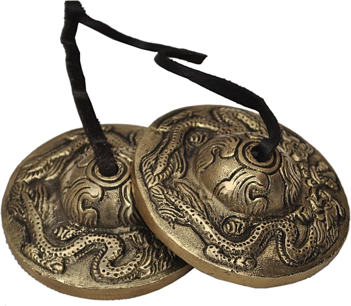 Tibetaanse Meditatie Cimbals - Tingsha Bellen - Meditatie Geluid - Traditionele 7 metalen - 6 cm - Brons