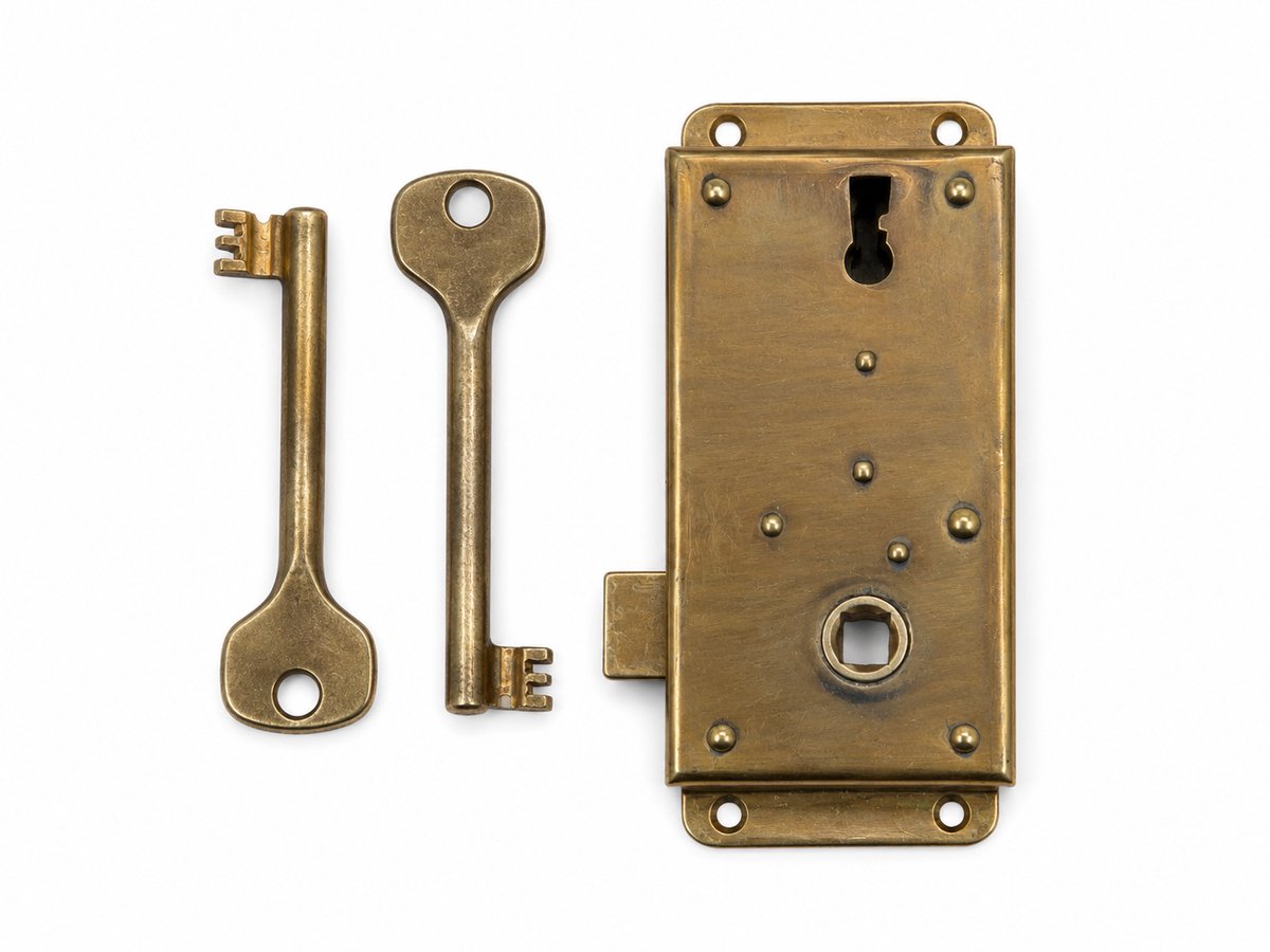 Opbouw Deurslot 114 x 50 x 12 mm – Oplegslot – Inclusief 2 Sleutels – Metaal