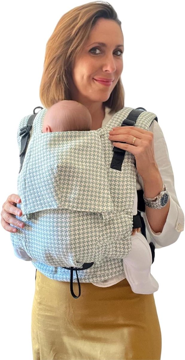 Babydrager Pasgeborenen - Draagzak Baby - Baby Dichtbij Houden - Evolutionair Verstelbaar - 3-15 kg - Munt