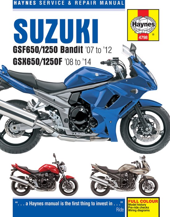 Suzuki GSF650/1250 Bandit & GSX650/1250F Service & Repair Ma - cover