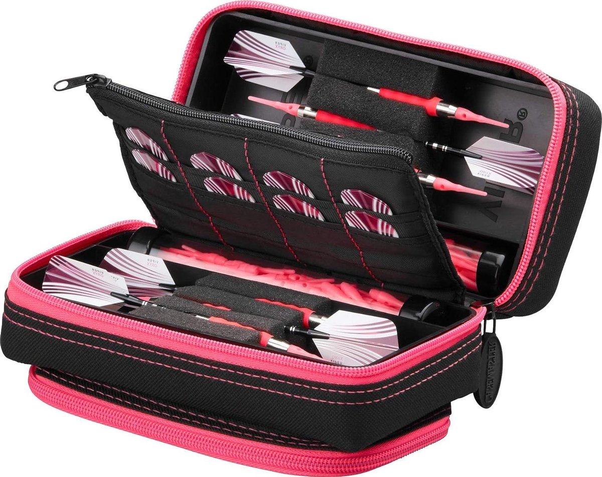 Dart Koffer - Dart Tas - Dart Accessoires Opbergen - Ruim Profiel - 6 Darts - Roze
