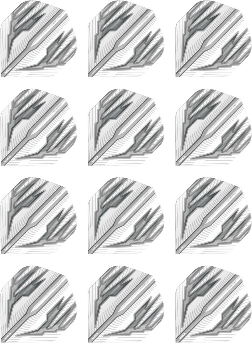 Dart Flights - Vluchten - Darts Spelen - Extra Dik - 100 Micron - Wit Grijs