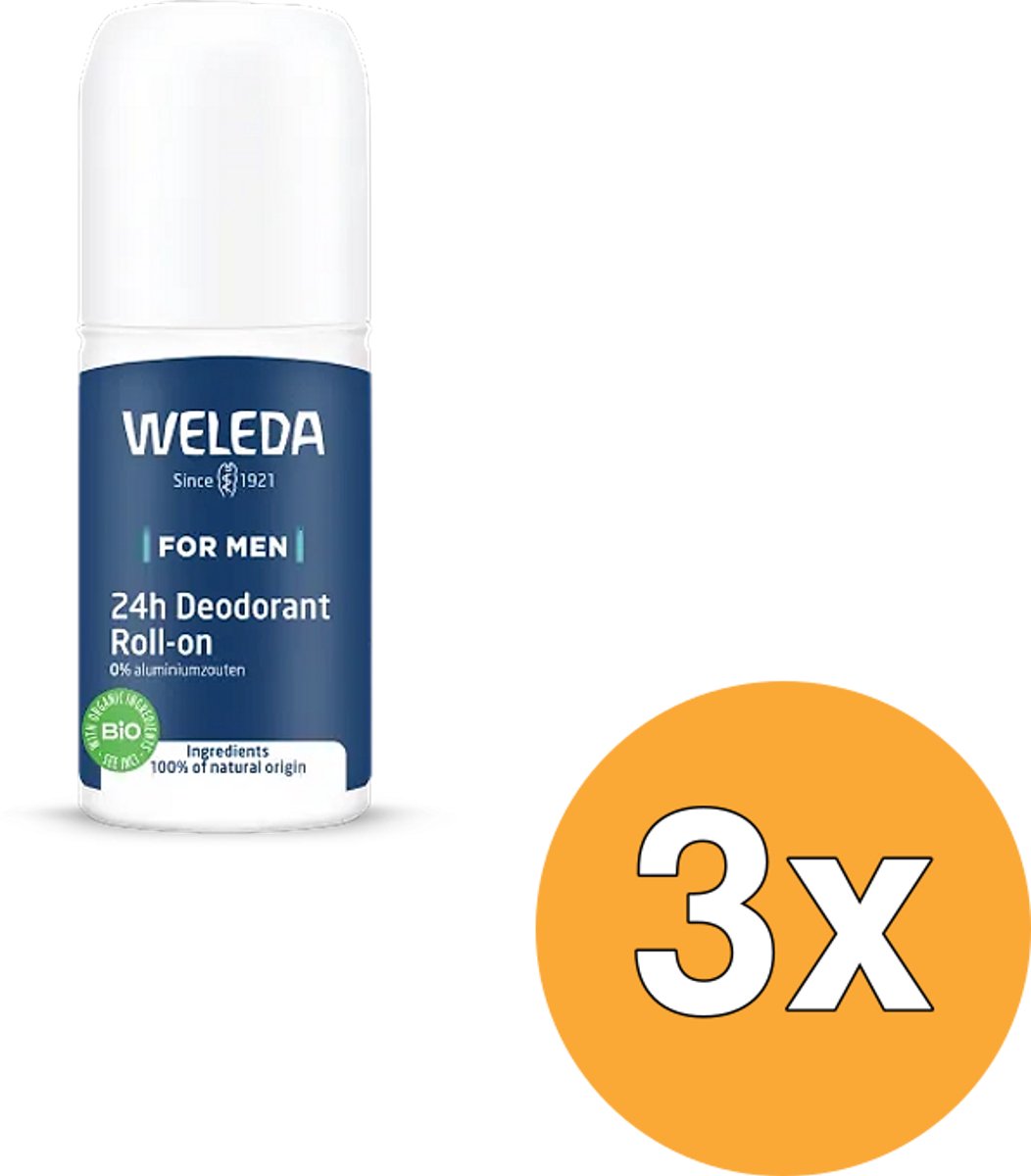 3x WELEDA Men deodorant 24 hours (50 ml)