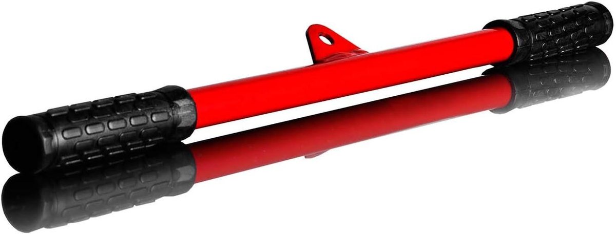 Fitness Touw - Accessoire Kabelmachine - Kracht Training - Gekartelde Handgrepen - 51 cm Lengte - Rood