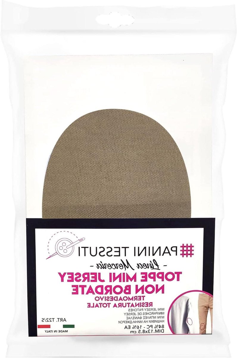 Opstrijkbare Jersey Patches - Kleding Reparatiesets - Kleding Versterken - Zonder Randen - Groot & Mini Formaat - Beige