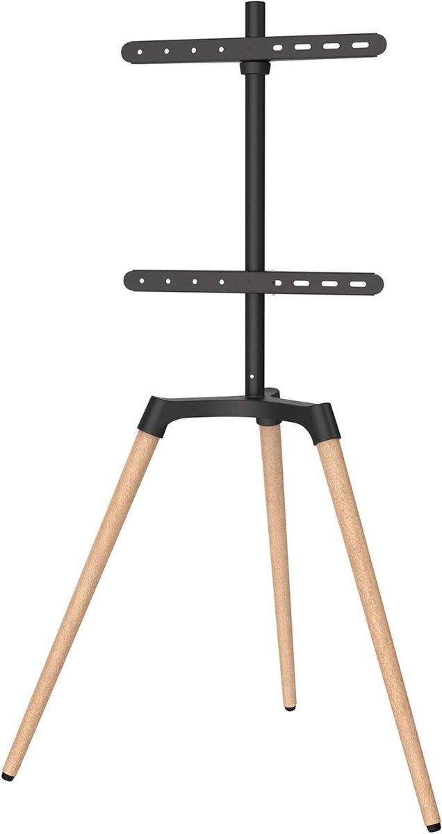 TV standaard - TV meubel - Woonkamer inrichten - Schildersezel design - Tot 65 inch - Zwart hout