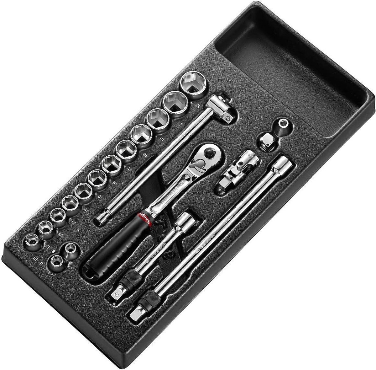 Dopsleutel Module - Gereedschap Set - Monteren Repareren - Metrische Maten - 3/8 Inch - Zwart