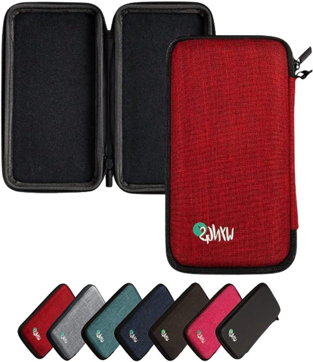 Beschermhoes Rekenmachine - Etui Opbergmap - Veilig Vervoeren - Harde Stootvaste Schaal - 24 x 18.9 cm - Rood