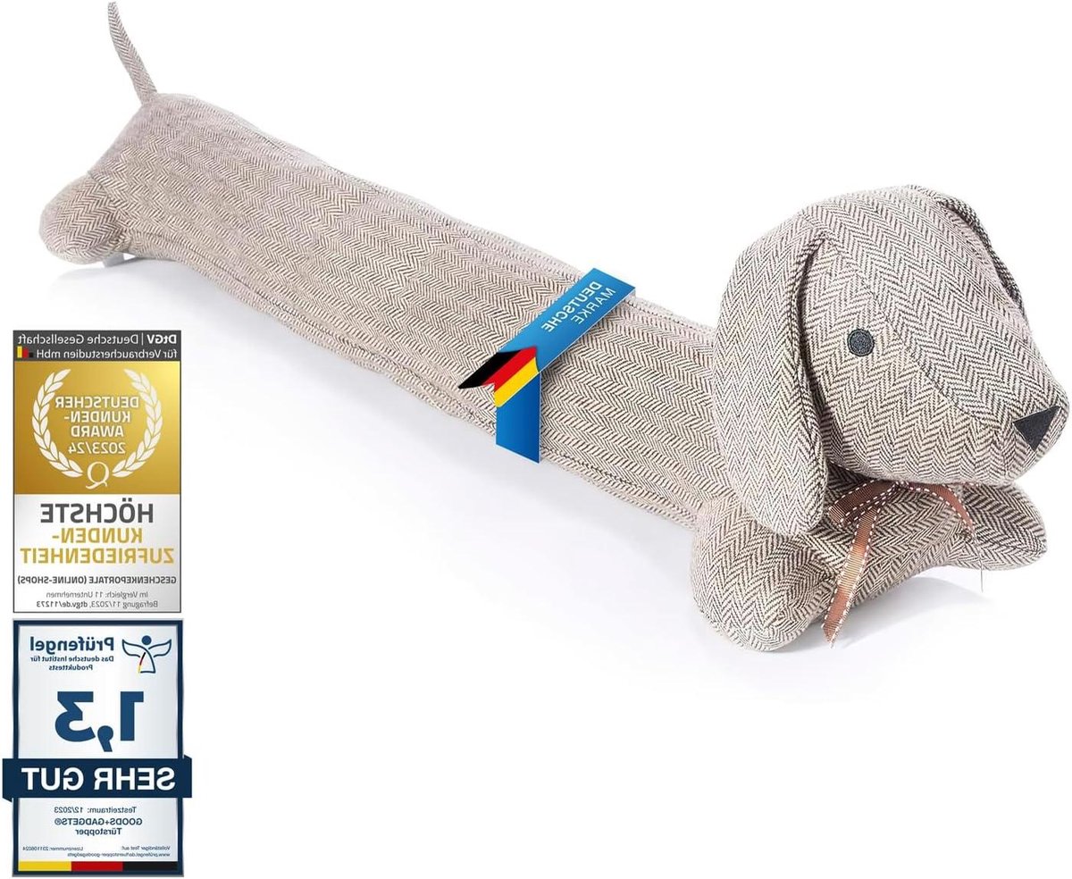 Teckel Tochtstopper - Tochtrol XXL - Tocht Buiten Houden - Verbeterd Model 2.0 - 91 cm - Bruin