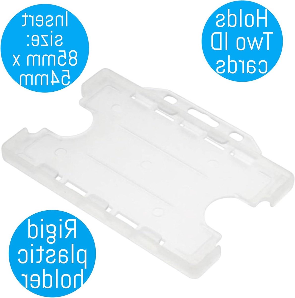 Dubbele Kaarthouders - ID Badgehouder - Veilig Toegang - Lichtgewicht Duurzaam - 86 x 54 cm - Ondoorzichtig