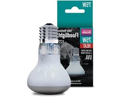 Terrarium Warmtelamp - Reptielenlamp UVA - Terrarium Verwarming - Essentiële UVA - 75W - Warm Wit