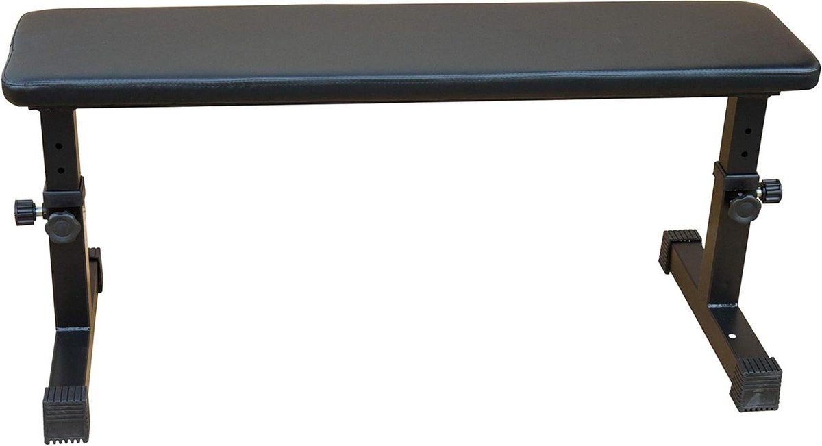 Verstelbare Halterbank - Krachtbank Fitness - Kracht Training - Verstelbare Hoogte - 109 x 53 cm - Zwart