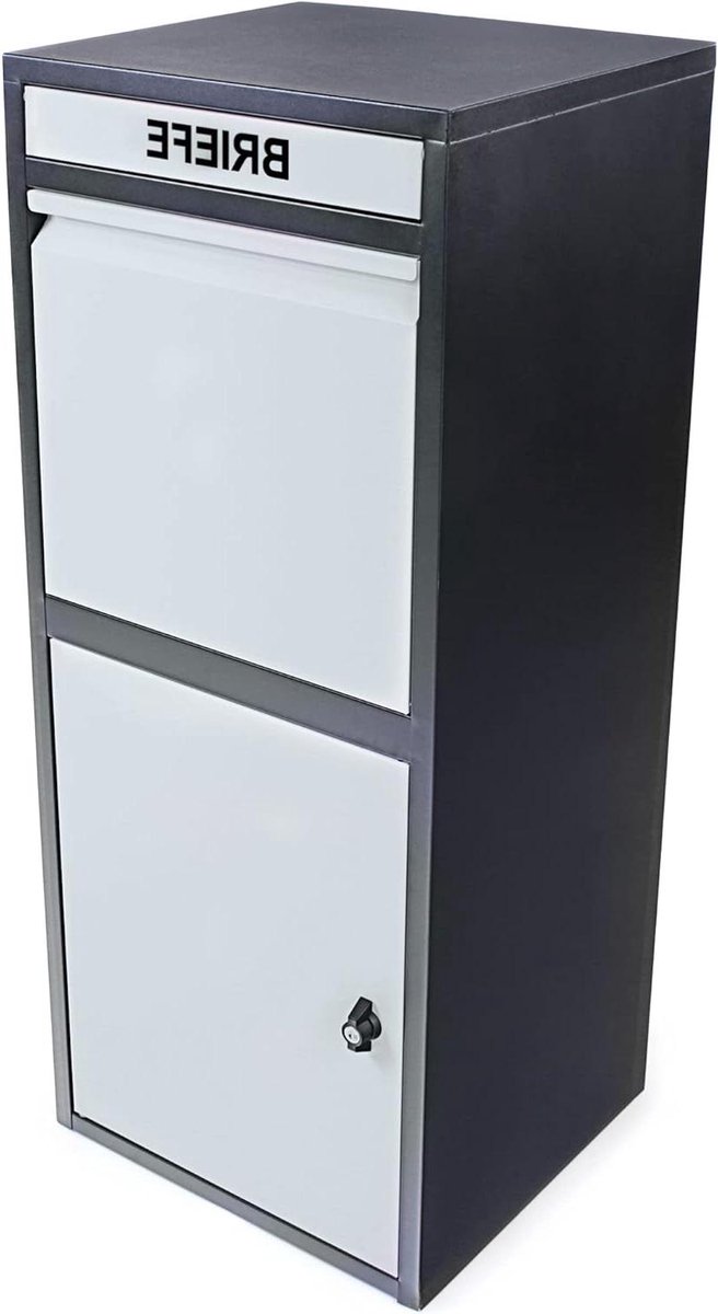 Pakketbox - Brievenbus - Pakketten Ontvangen - Contactloos Afleveren - 103 cm - Zwart Grijs