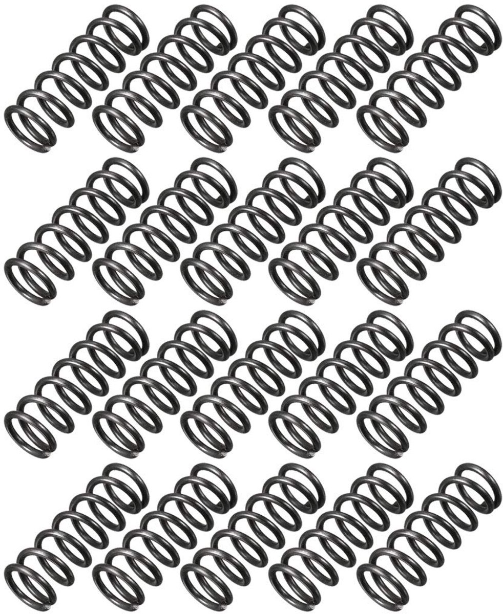 sourcingmap 1.2mm Draad Dia 9mm Buitendiameter 25mm Lange Compressie Veren Zwart 20 stks