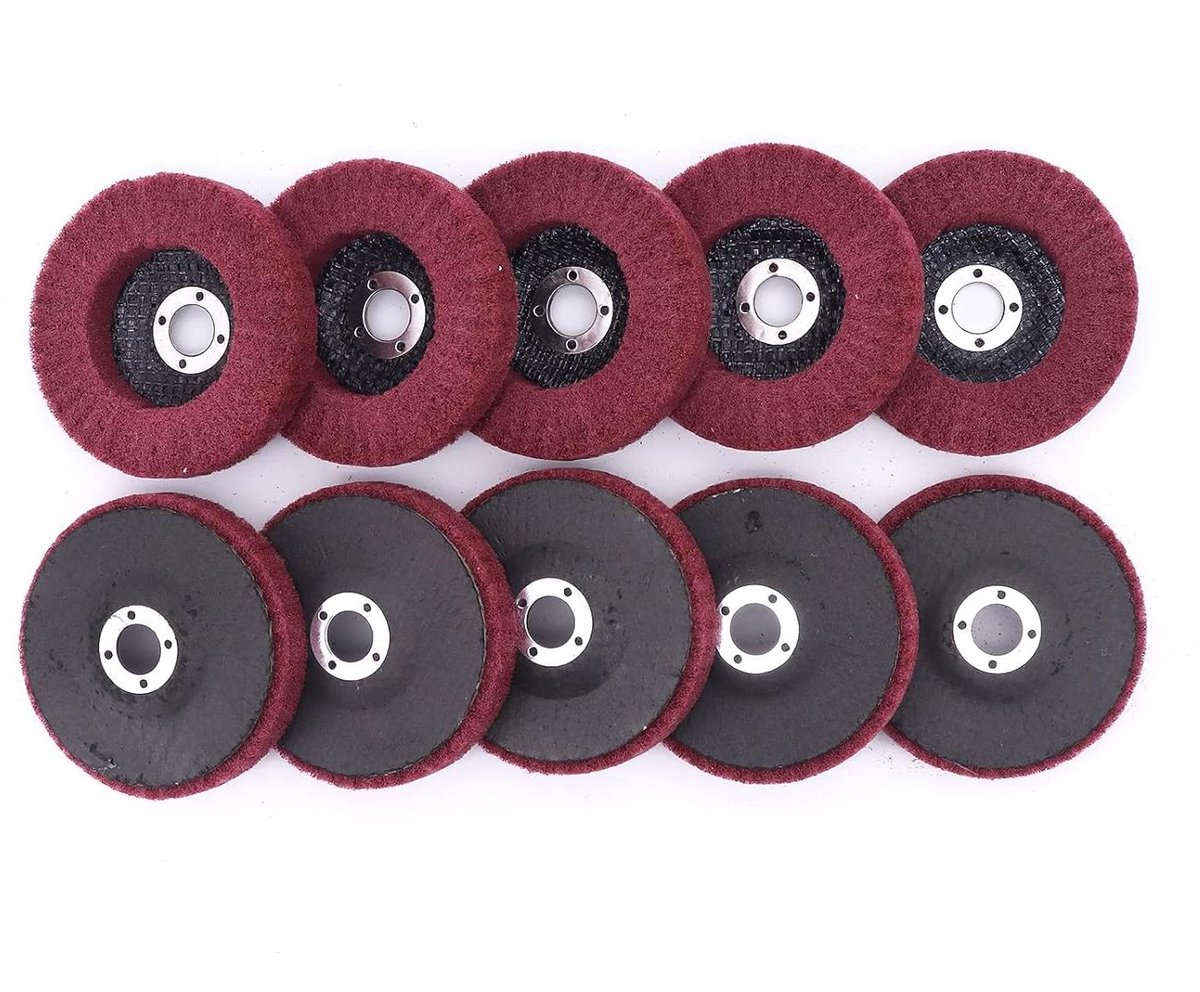 Polijstschijven - Poetsschijven vezel - Oppervlakken polijsten - Goede warmteafvoer - 100 mm - rood